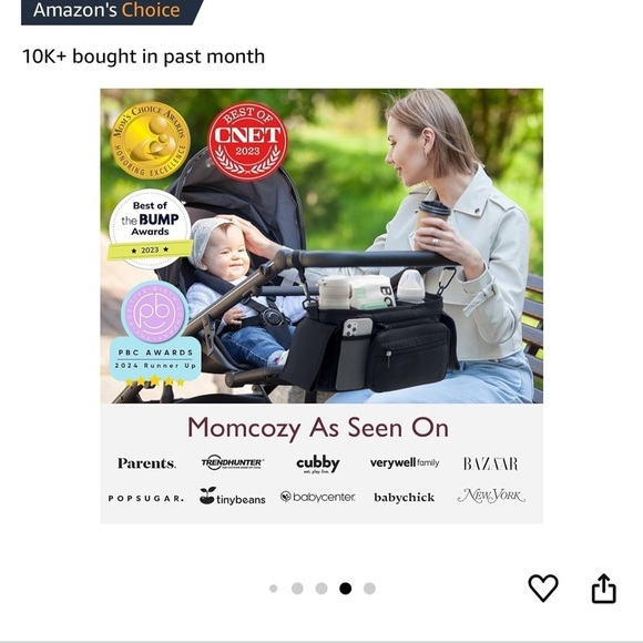 New Momcozy Universal Stroller Organizer Insulated cup Holder Black Detachable - Picture 8 of 8